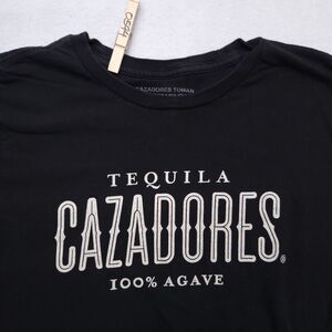 Los Cazadores Toman Short Sleeve Casual Crop Top Women Size Medium M Black
